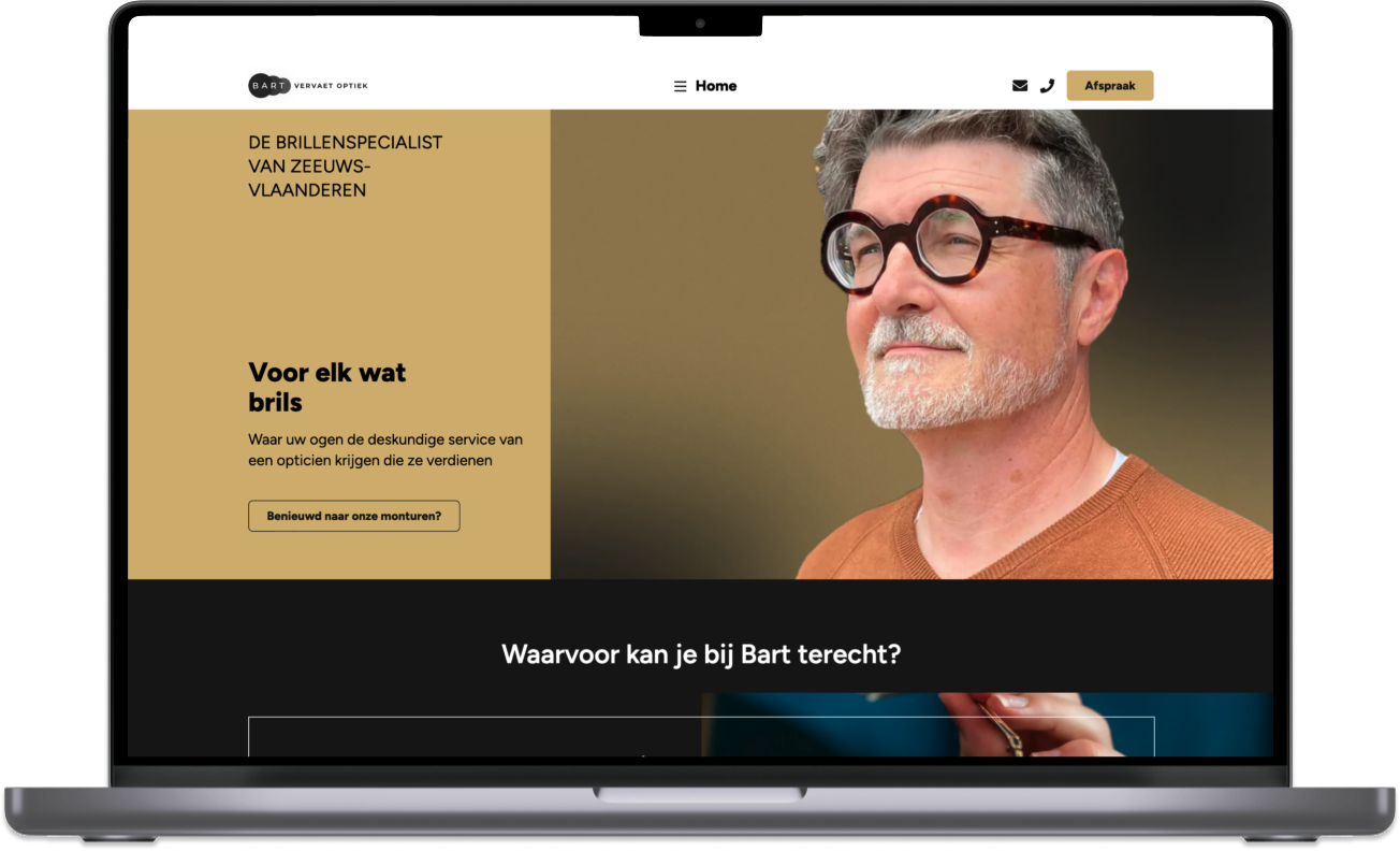 Bart Vervaet Optiek - Digitale branding en Webdesign