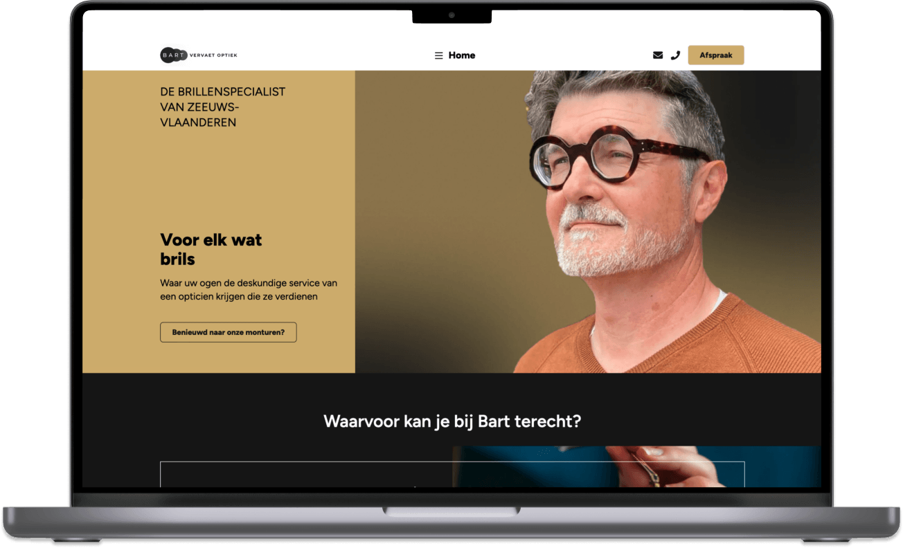 Bart Vervaet Optiek - Digitale branding en Webdesign