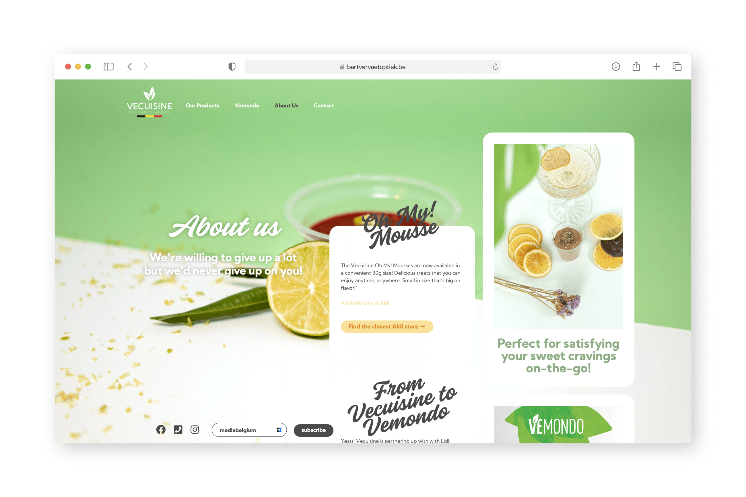 Vecuisine desktop view Media Belgium